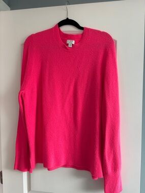 J. Crew Extra Soft Women's Crewneck Sweater - Bright Hot Pink